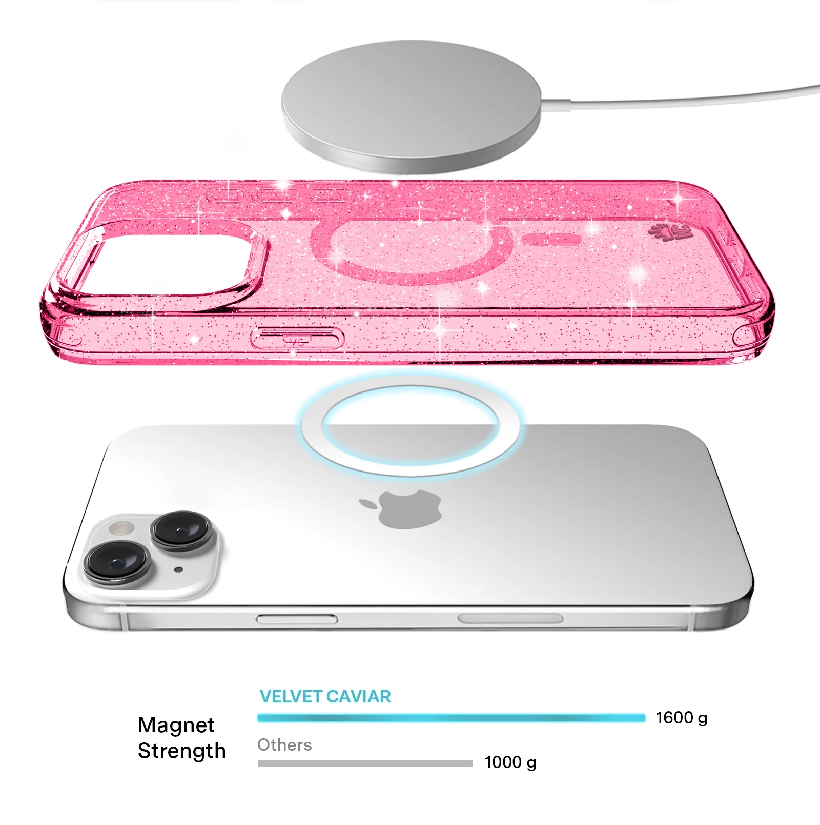Pink Stardust Glitter iPhone Case - Image 59