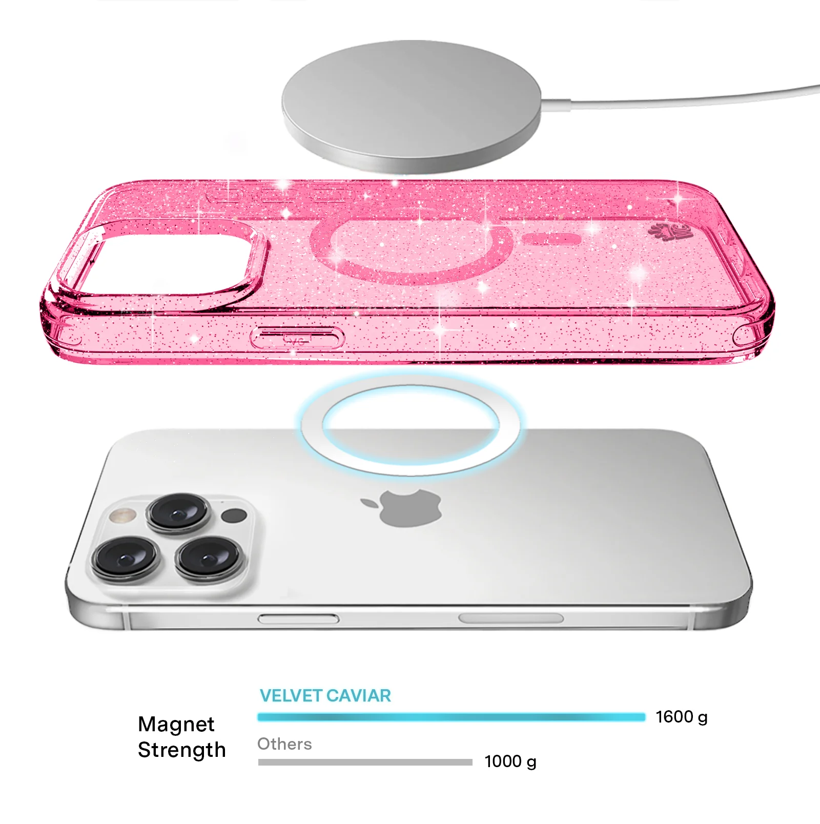 Pink Stardust Glitter iPhone Case - Image 69