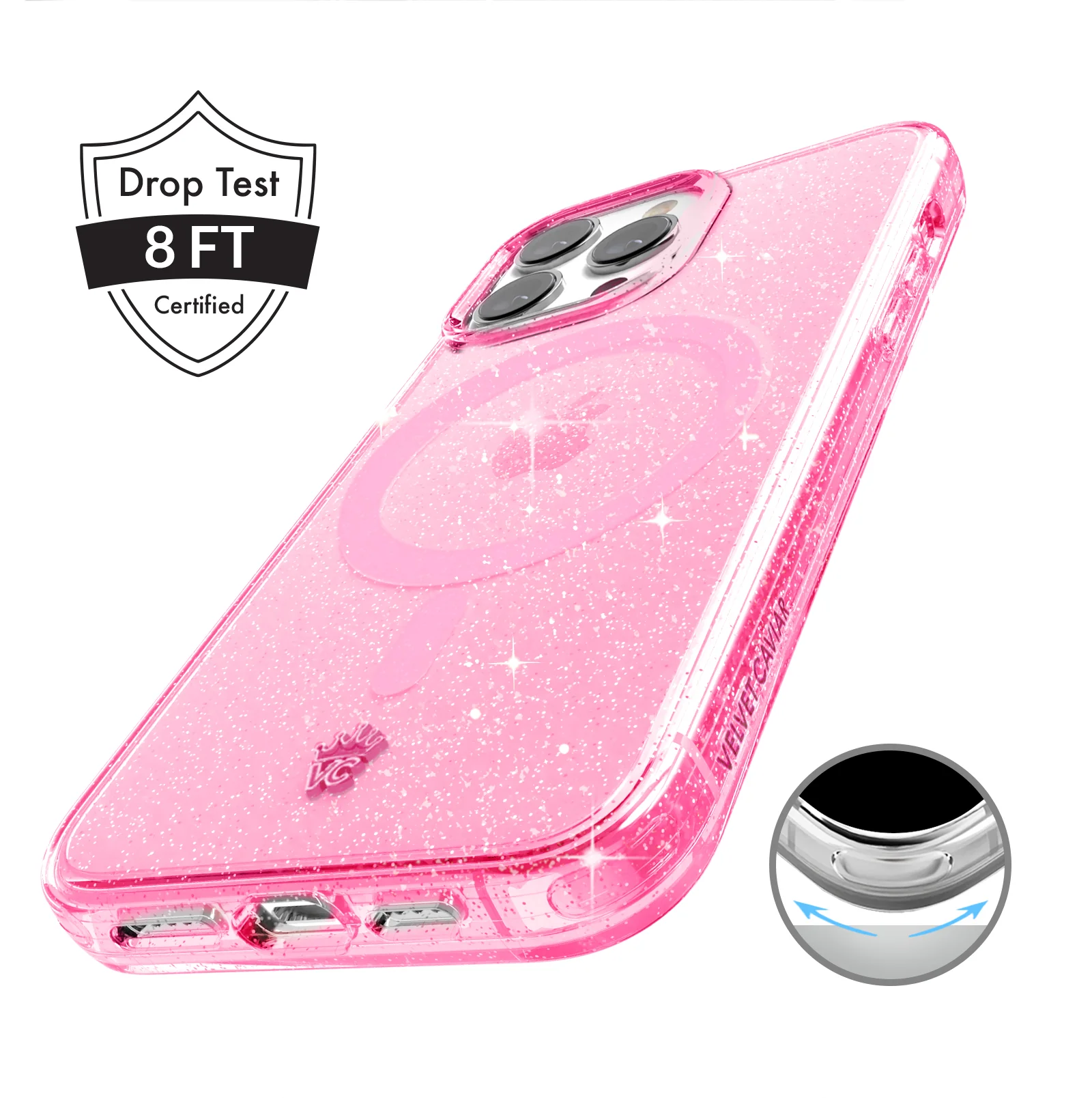 Pink Stardust Glitter iPhone Case - Image 70