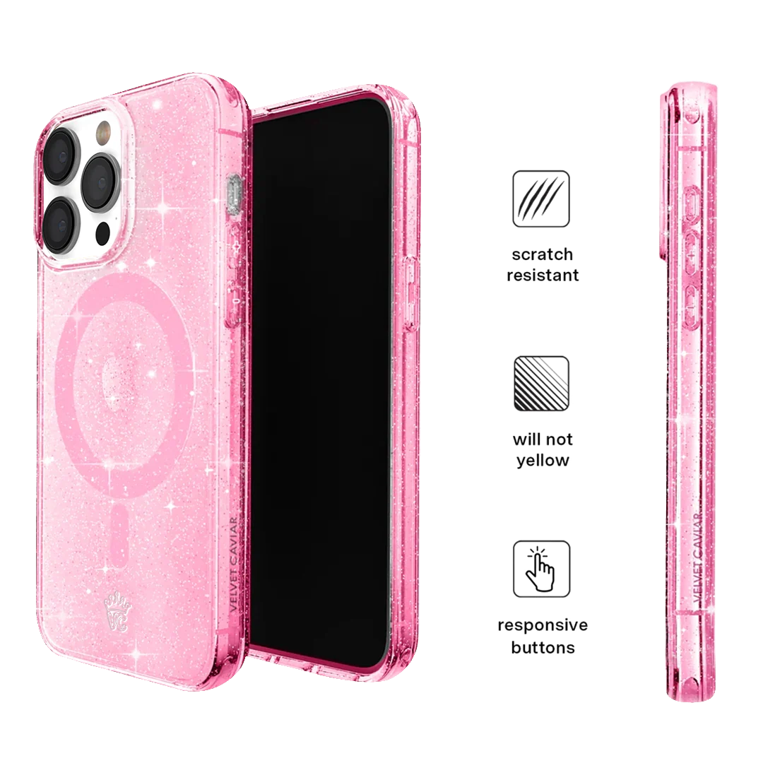 Pink Stardust Glitter iPhone Case - Image 95