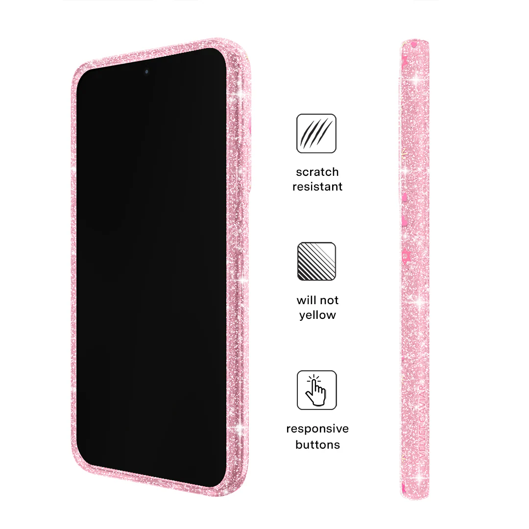 Pink Hanukkah Glitter Samsung Case - Image 60