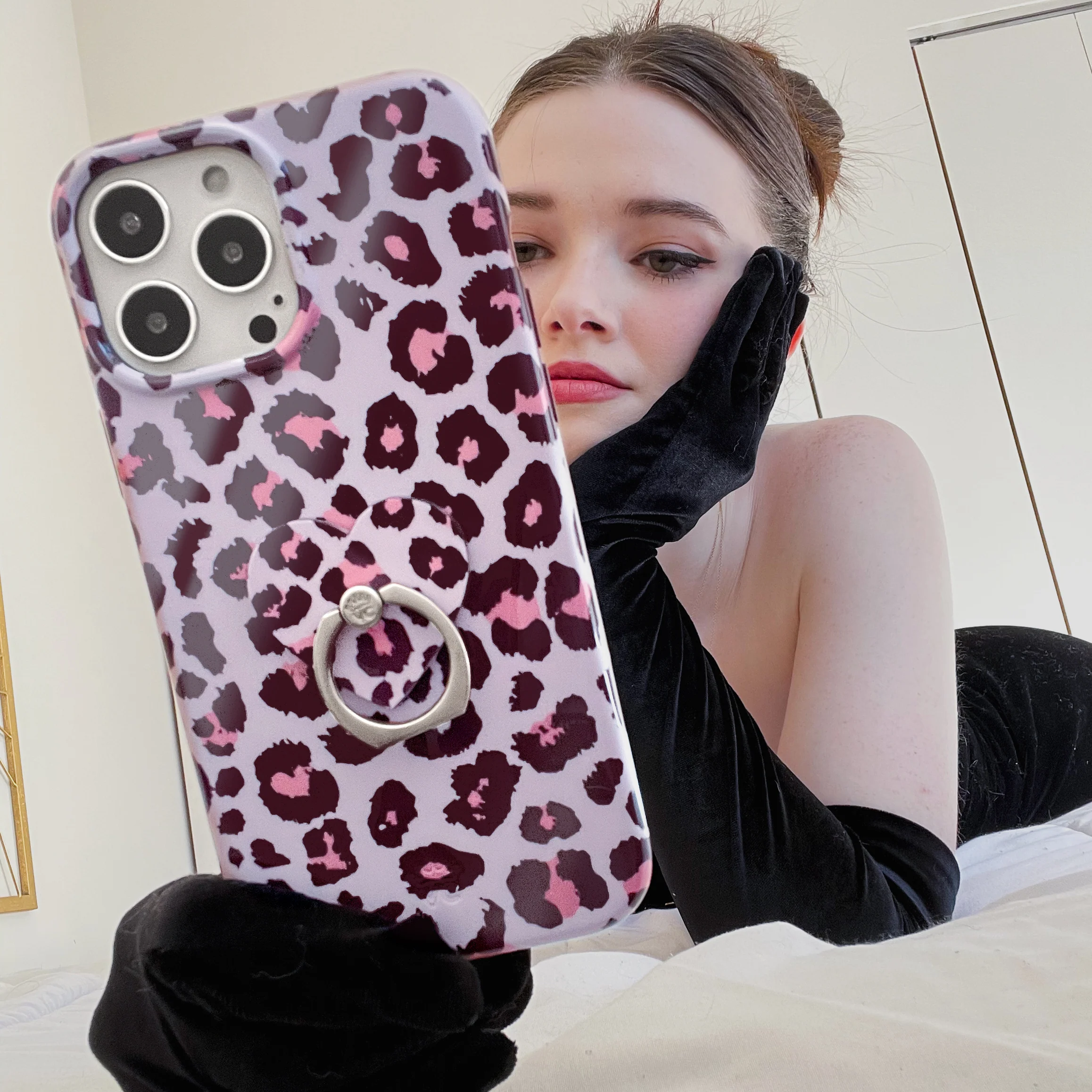 Purrfect Pink Leopard iPhone Case - Image 38