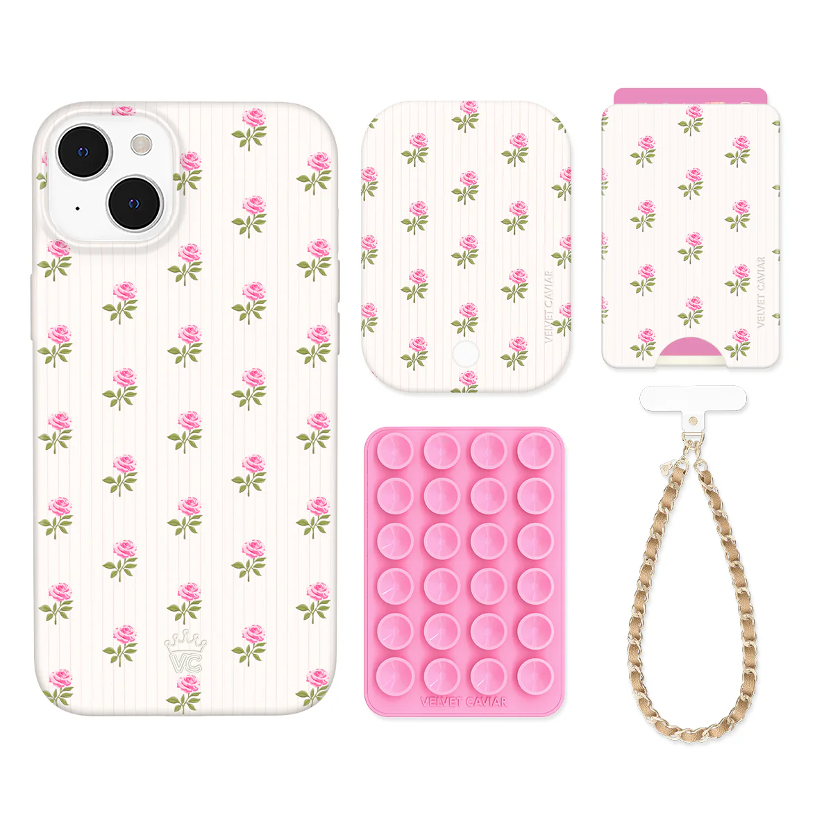 Pink Peony Floral iPhone Bundle Set - Wallet - Image 12