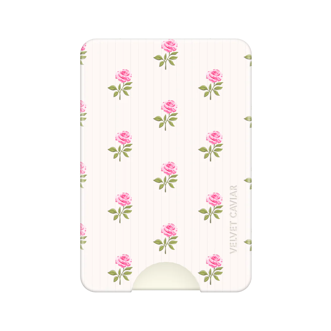 Pink Peony Floral MagSafe Wallet