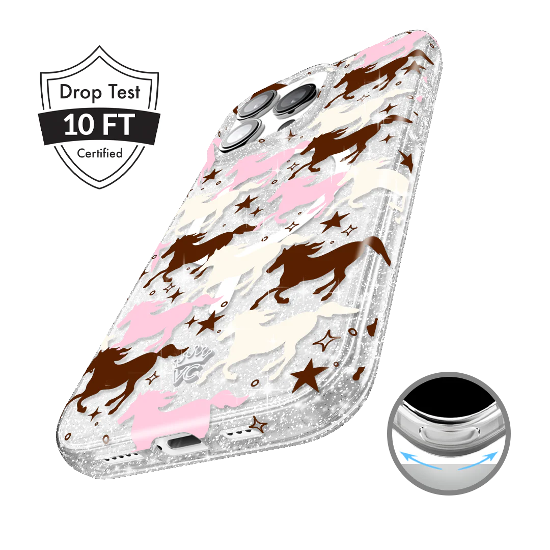 Pink Pony Glitter iPhone Case - Image 12