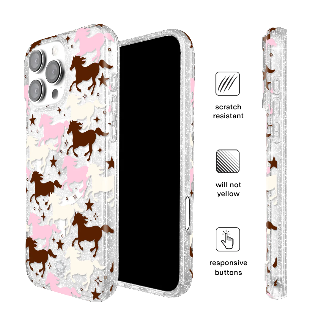 Pink Pony Glitter iPhone Case - Image 13