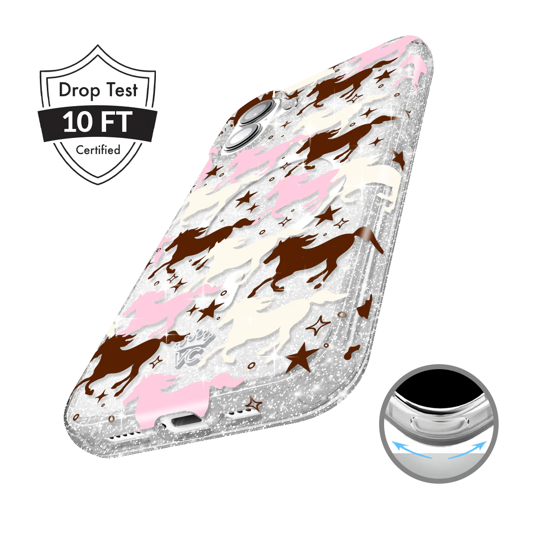 Pink Pony Glitter iPhone Case - Image 26