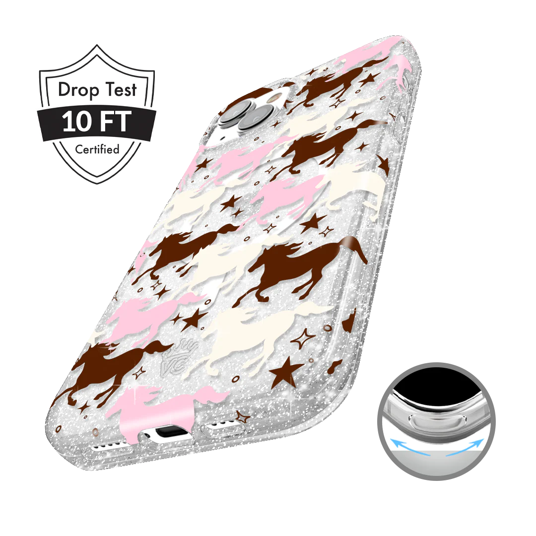 Pink Pony Glitter iPhone Case - Image 61