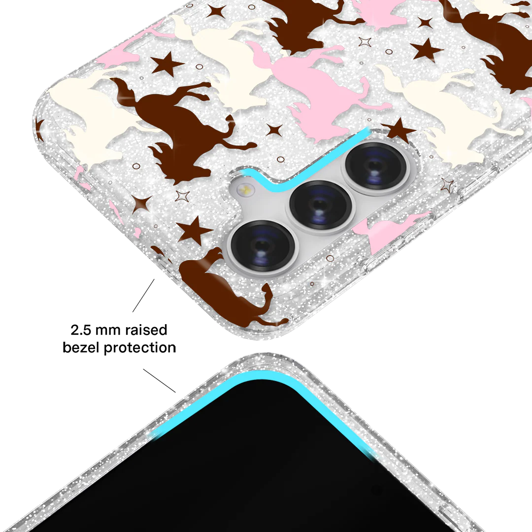 Pink Pony Glitter Samsung Case - Image 31