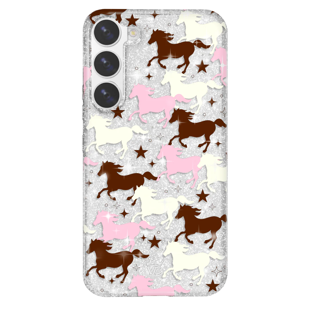 Pink Pony Glitter Samsung Case - Image 43