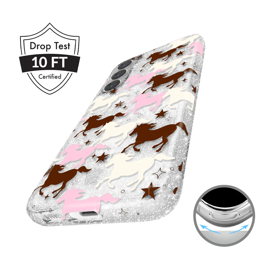 Pink Pony Glitter Samsung Case - Image 47