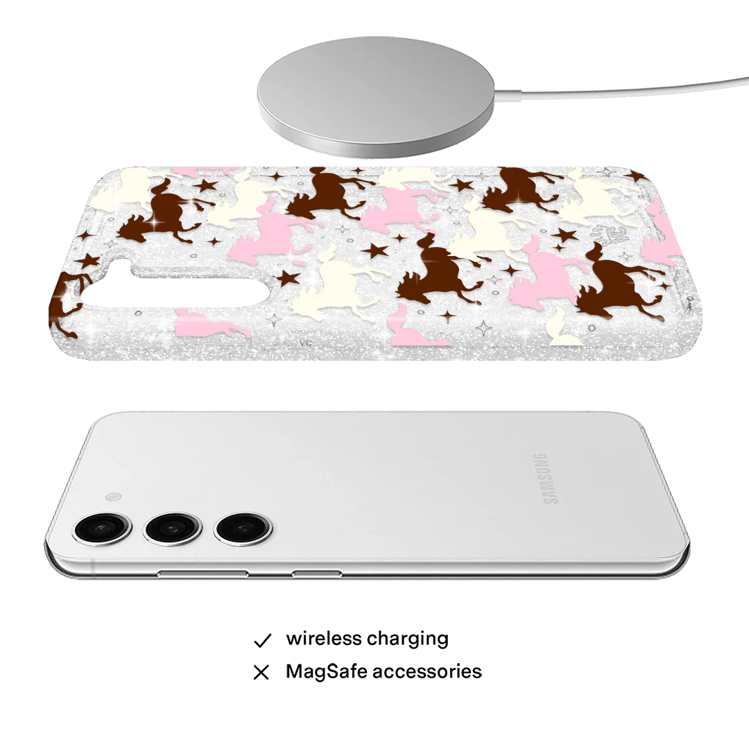 Pink Pony Glitter Samsung Case - Image 53