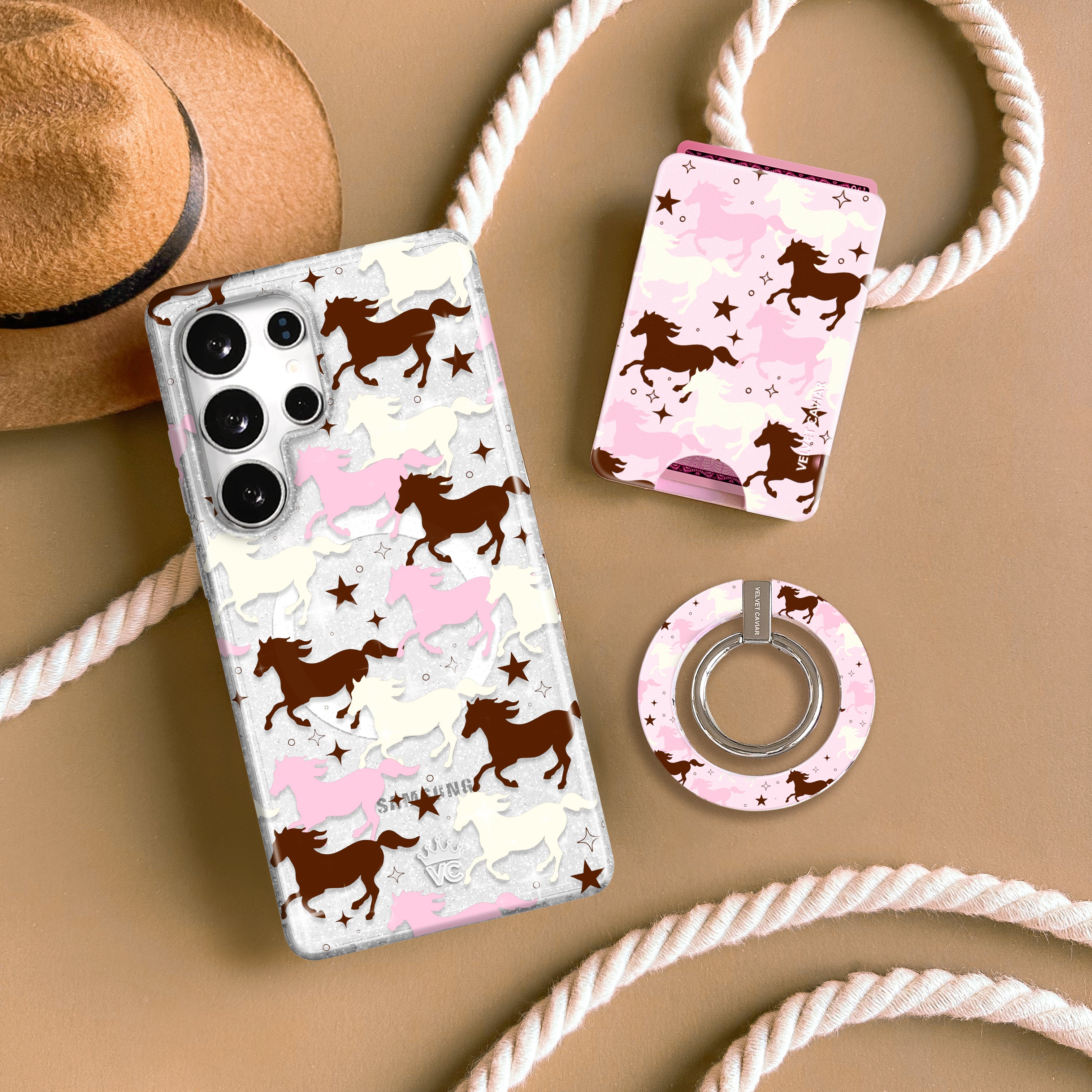 Pink Pony Glitter Samsung Case - Image 7