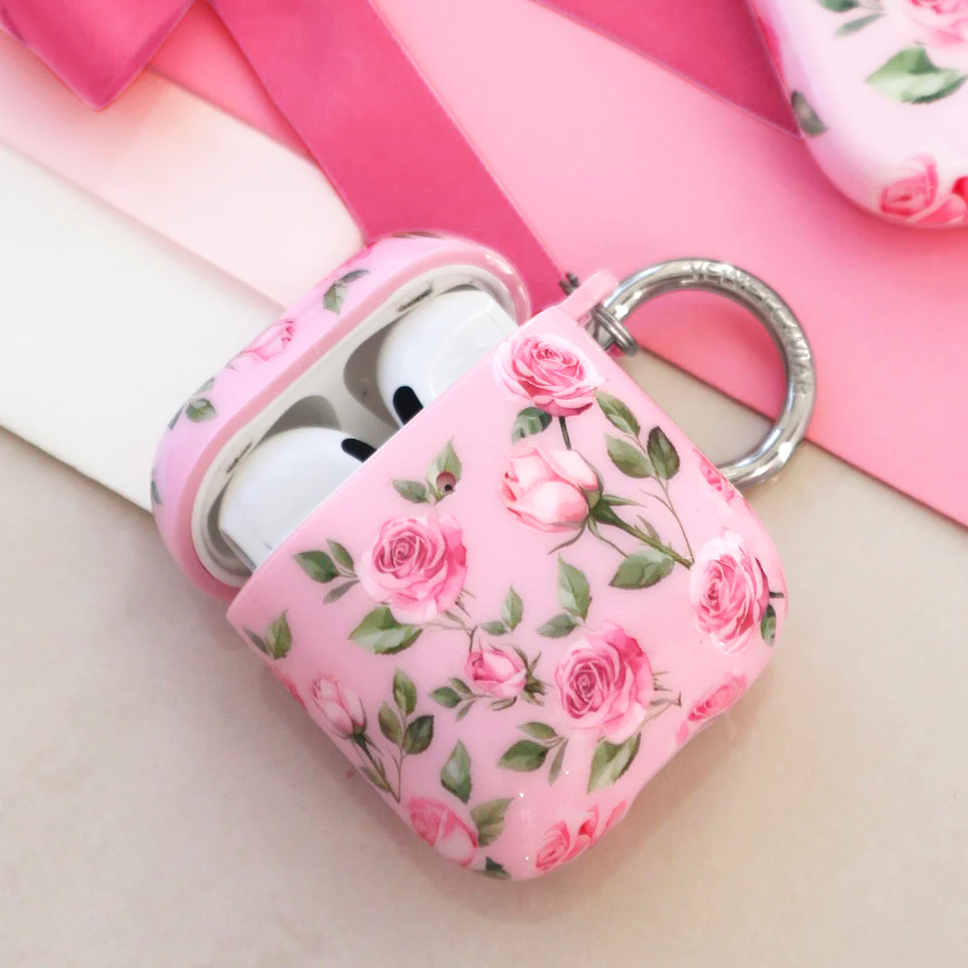 Baby Pink Roses AirPod Case - Image 7