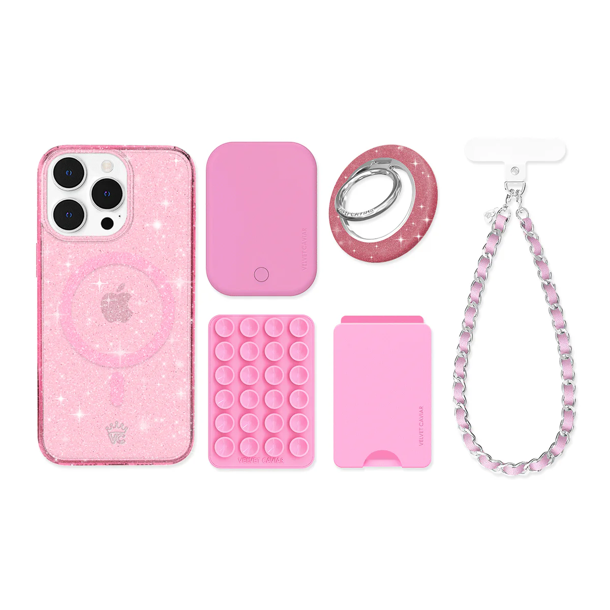 Pink Stardust Glitter iPhone Bundle Set - Image 11