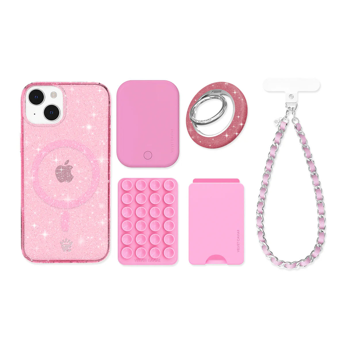 Pink Stardust Glitter iPhone Bundle Set - Image 13