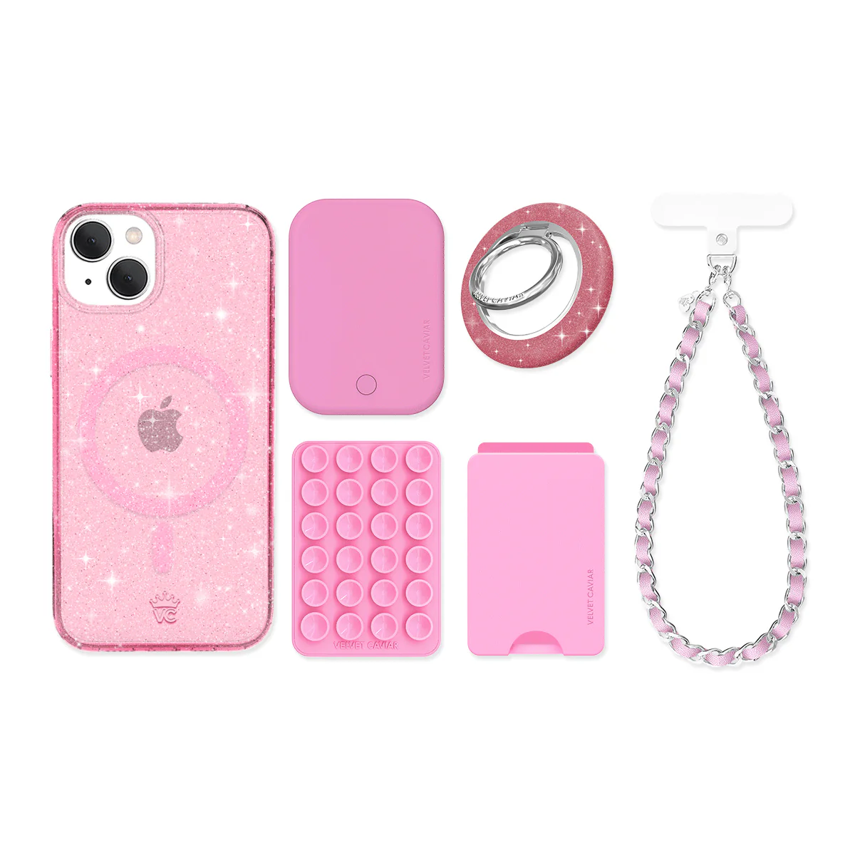 Pink Stardust Glitter iPhone Bundle Set - Image 17