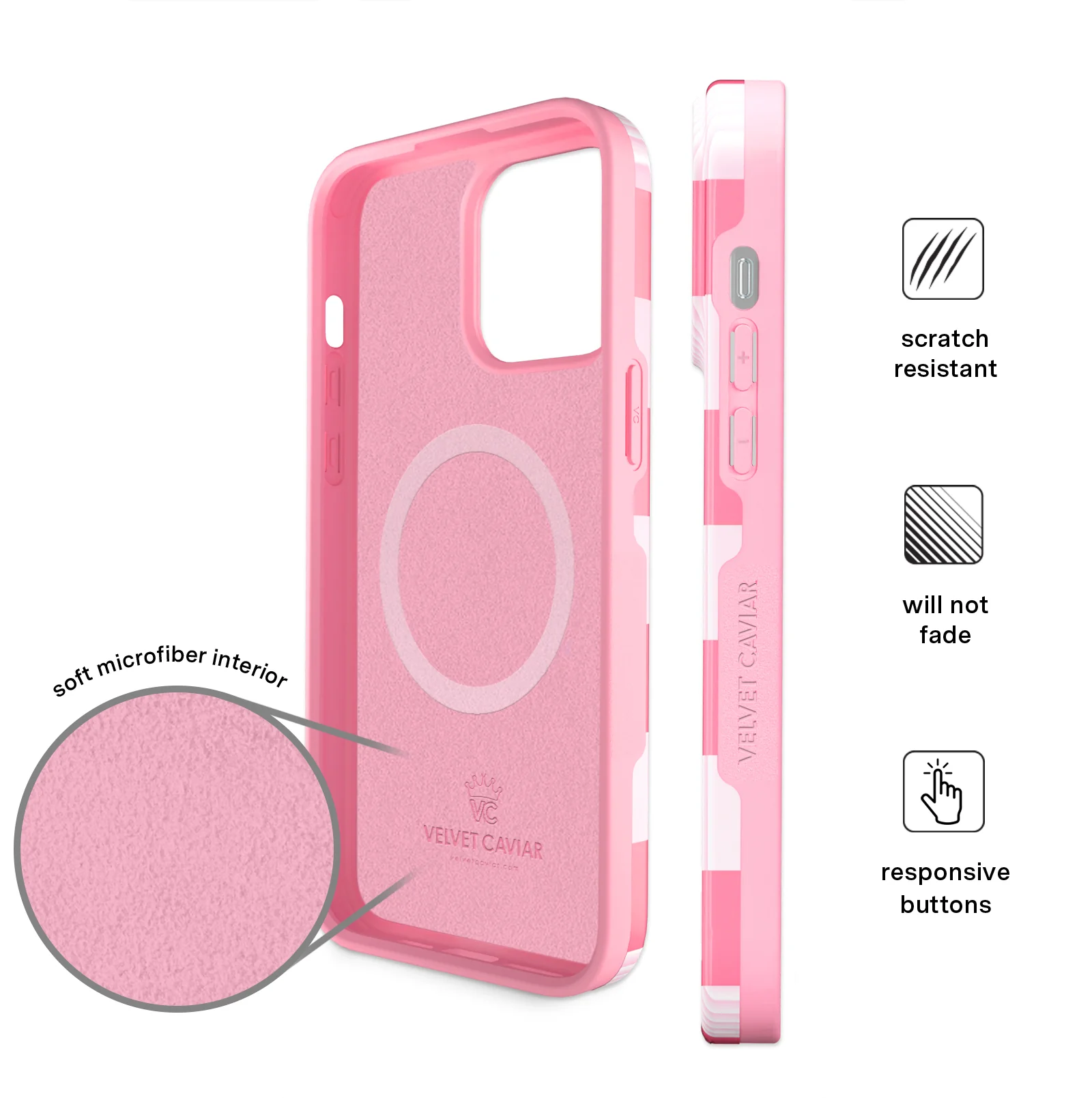 Pink Vibe Checkered iPhone Case - Image 25