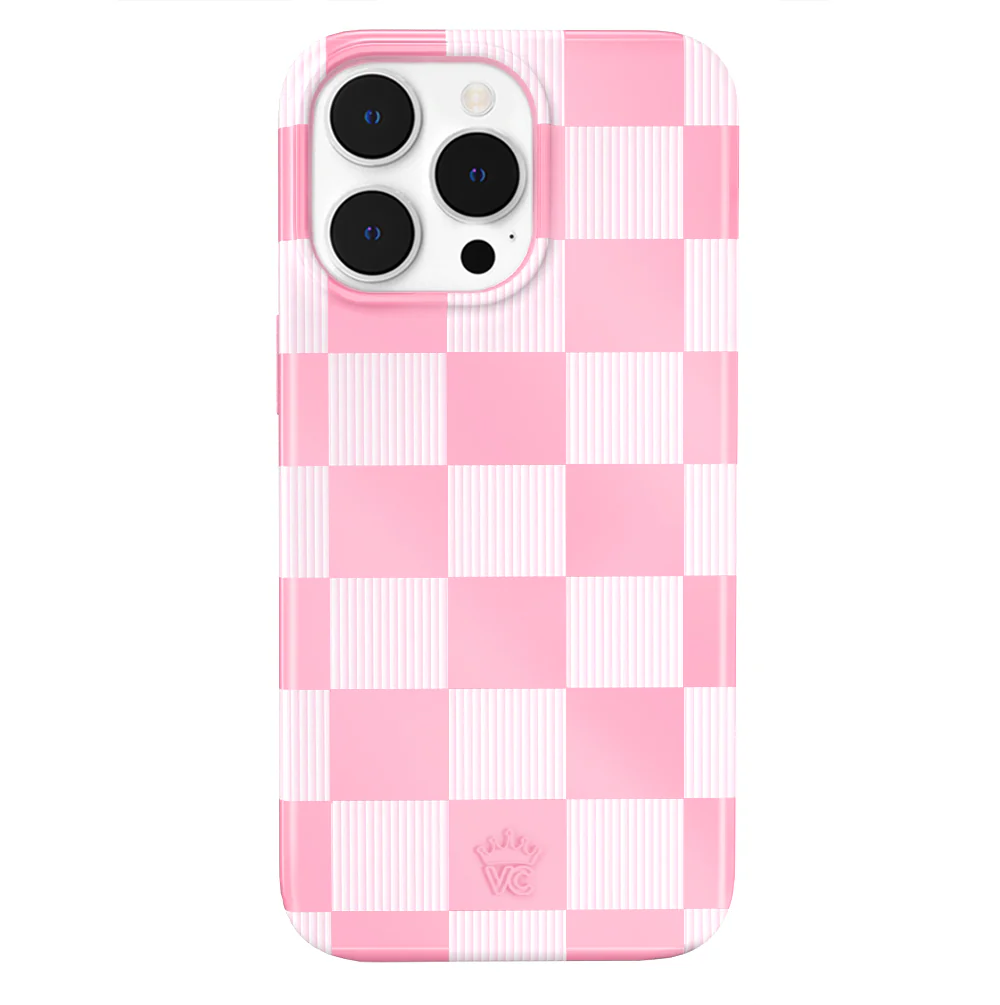 Pink Vibe Checkered iPhone Case - Image 26