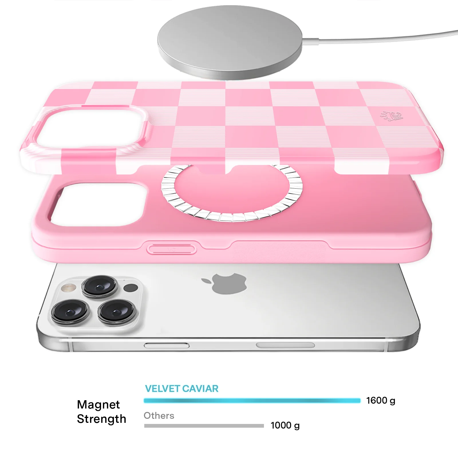 Pink Vibe Checkered iPhone Case - Image 28