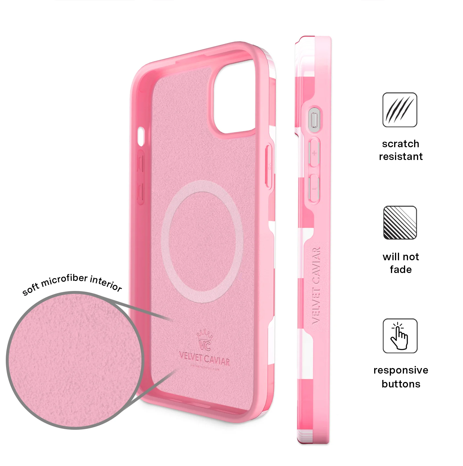 Pink Vibe Checkered iPhone Case - Image 40