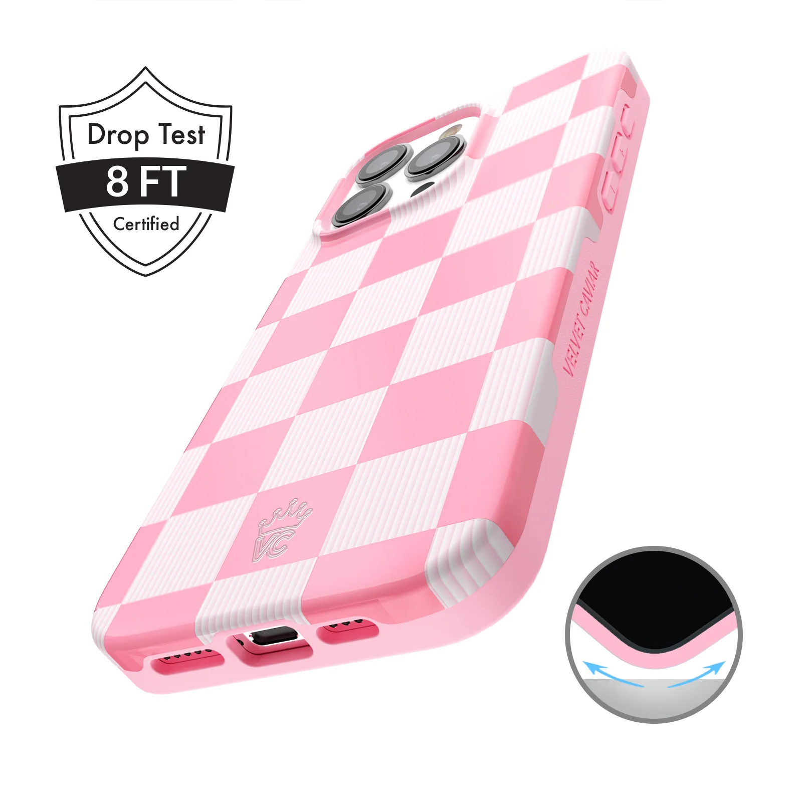 Pink Vibe Checkered iPhone Case - Image 49