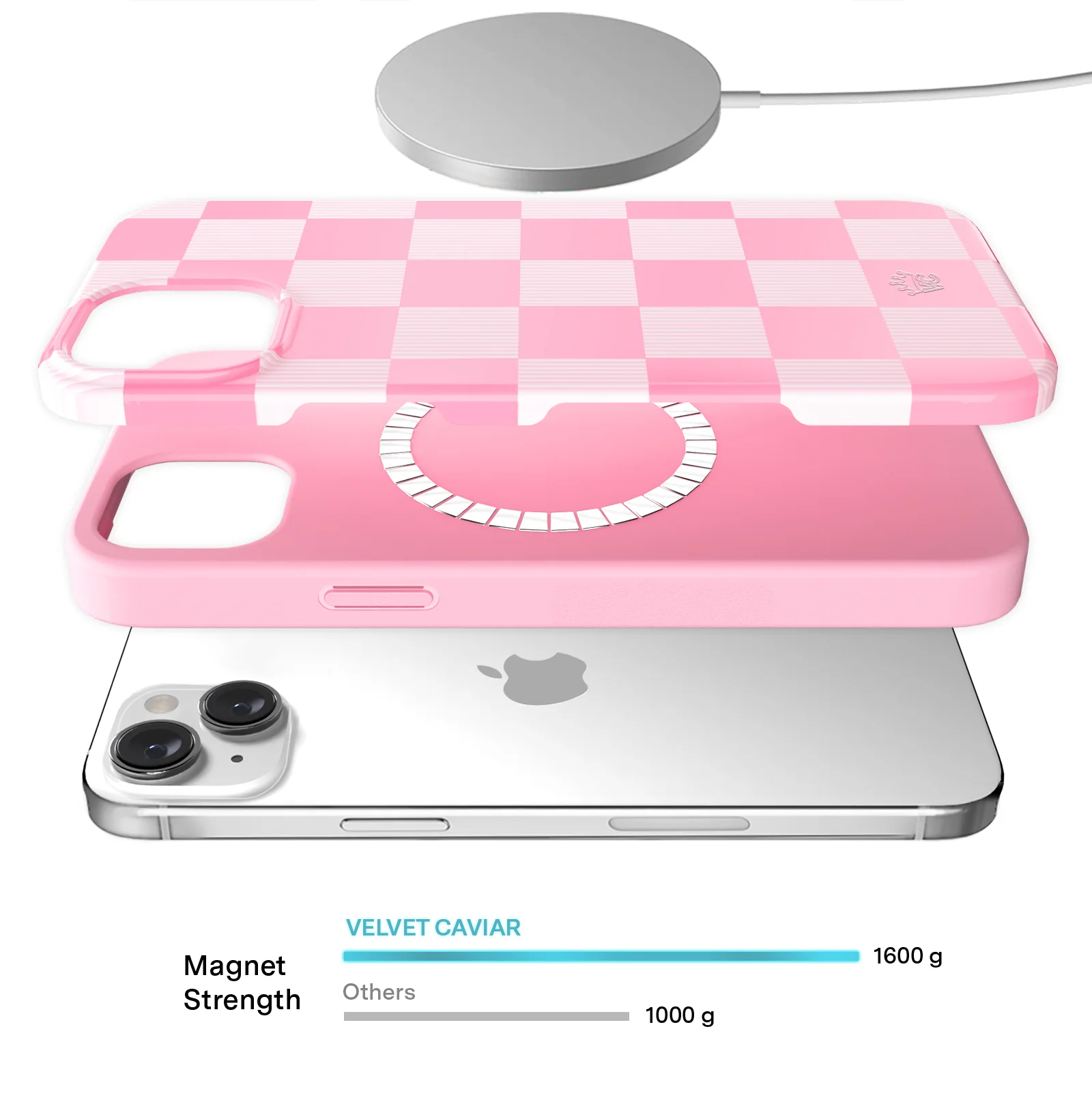 Pink Vibe Checkered iPhone Case - Image 53