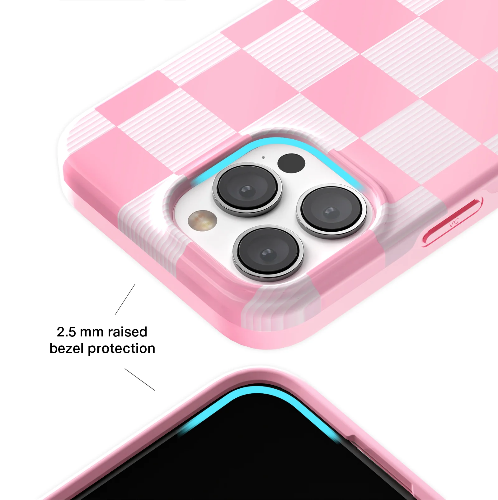 Pink Vibe Checkered iPhone Case - Image 67