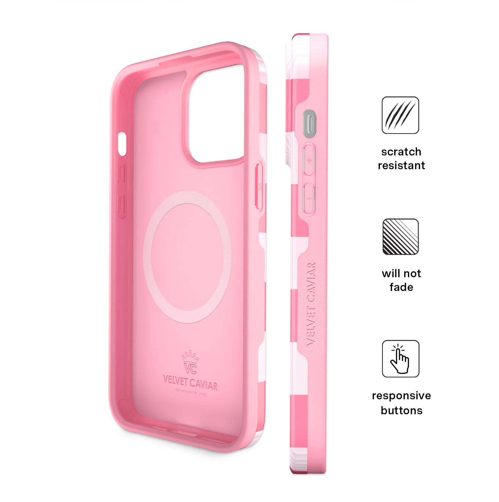Pink Vibe Checkered iPhone Case - Image 70