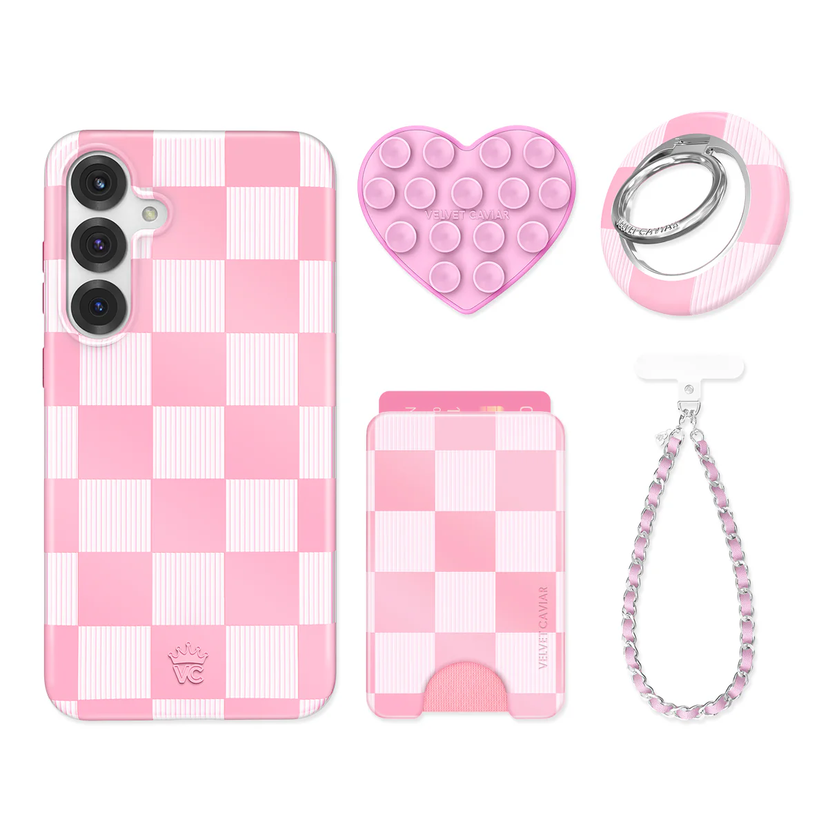 Pink Vibe Checkered Samsung Bundle Set - Image 4
