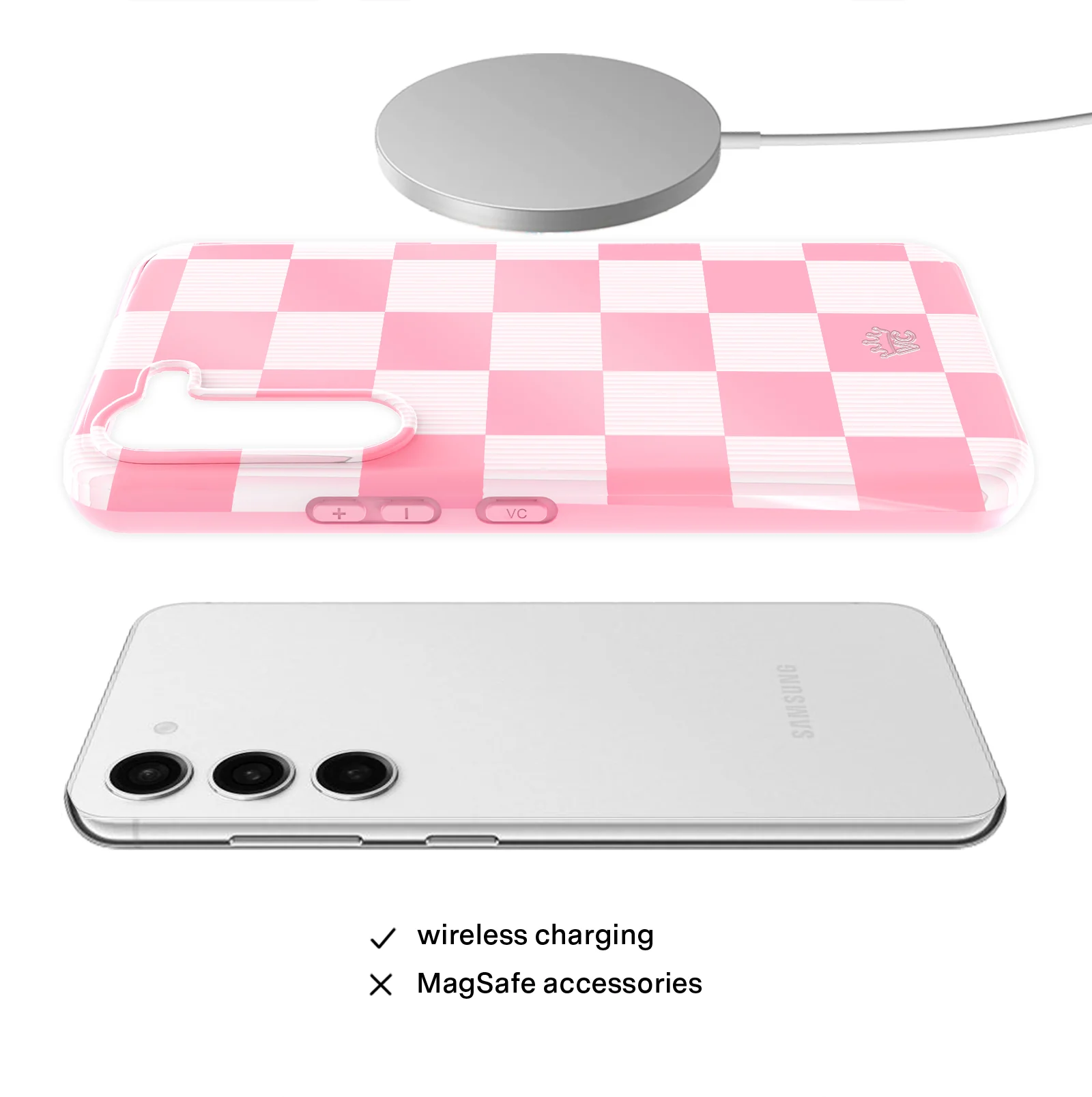 Pink Vibe Checkered Samsung Case - Image 23