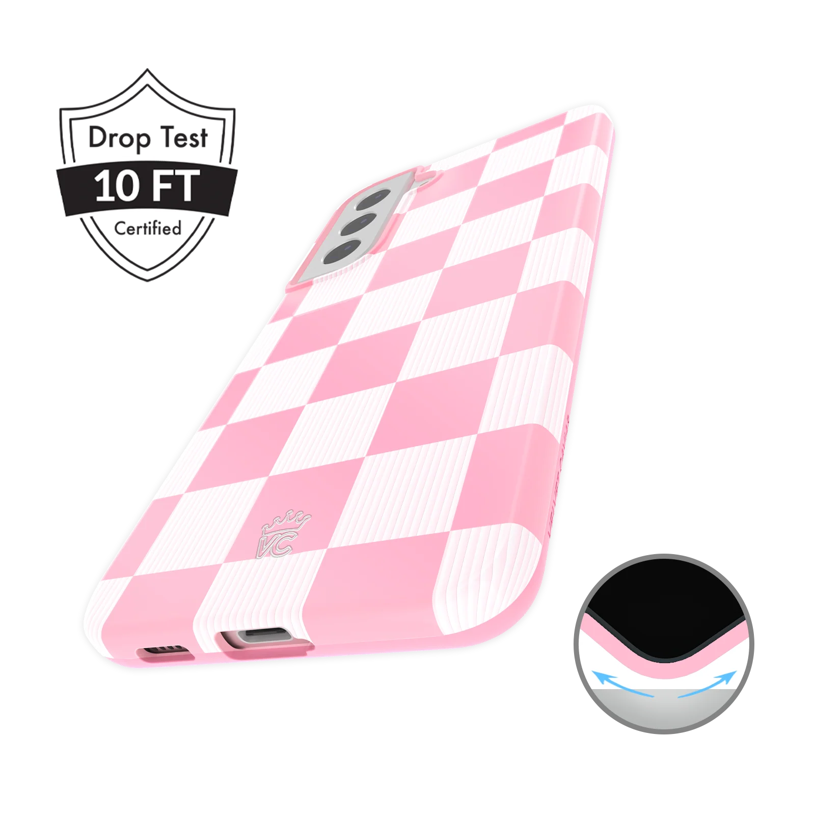Pink Vibe Checkered Samsung Case - Image 35
