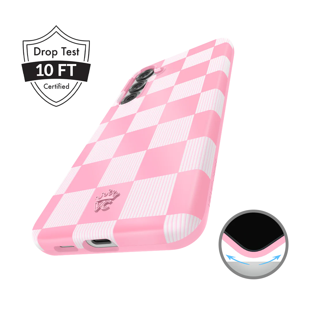 Pink Vibe Checkered Samsung Case - Image 60