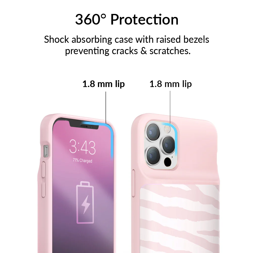 Pink Zebra iPhone Charging Case - Image 22