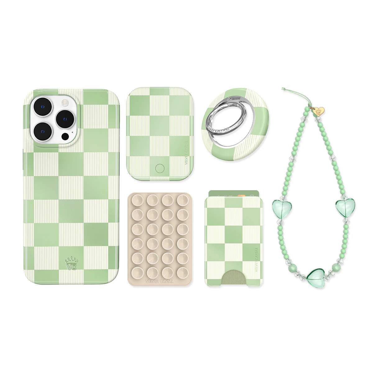 Pistachio Vibe Checkered iPhone Bundle Set - Image 10