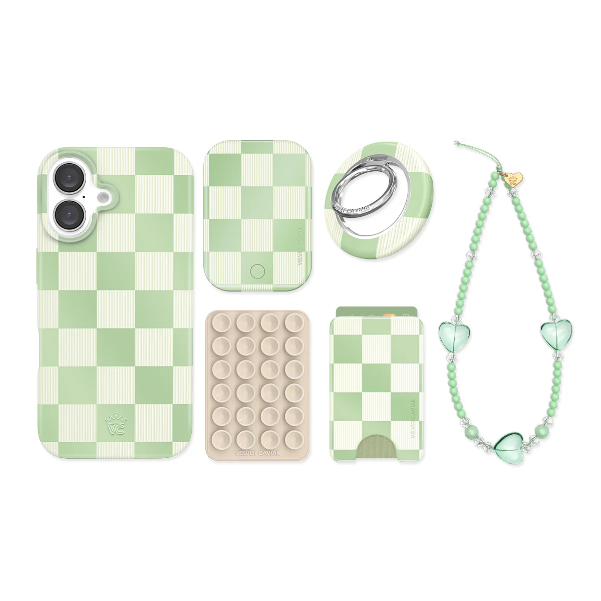Pistachio Vibe Checkered iPhone Bundle Set - Image 20