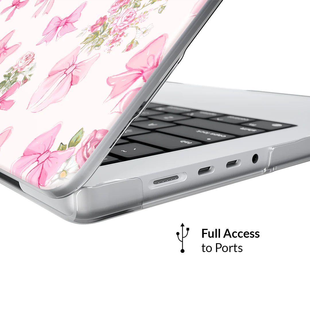 Posie Pink Bows MacBook Case - Image 15