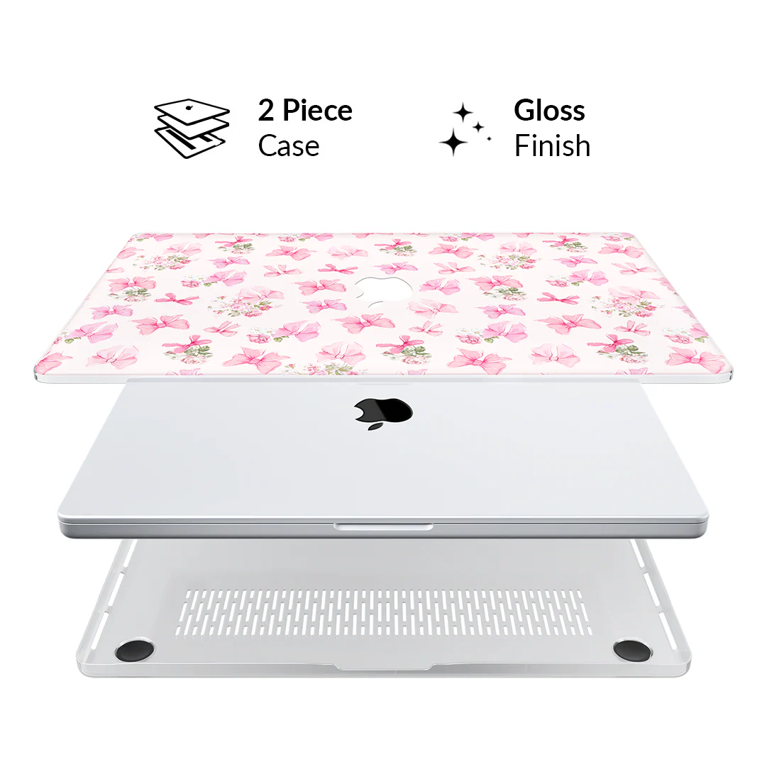 Posie Pink Bows MacBook Case - Image 20