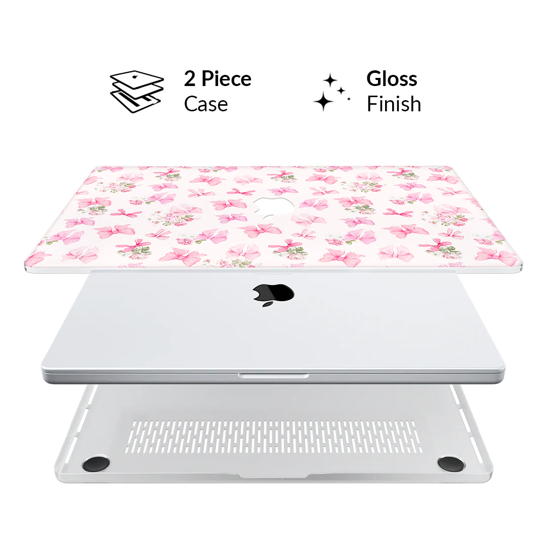 Posie Pink Bows MacBook Case - Image 26