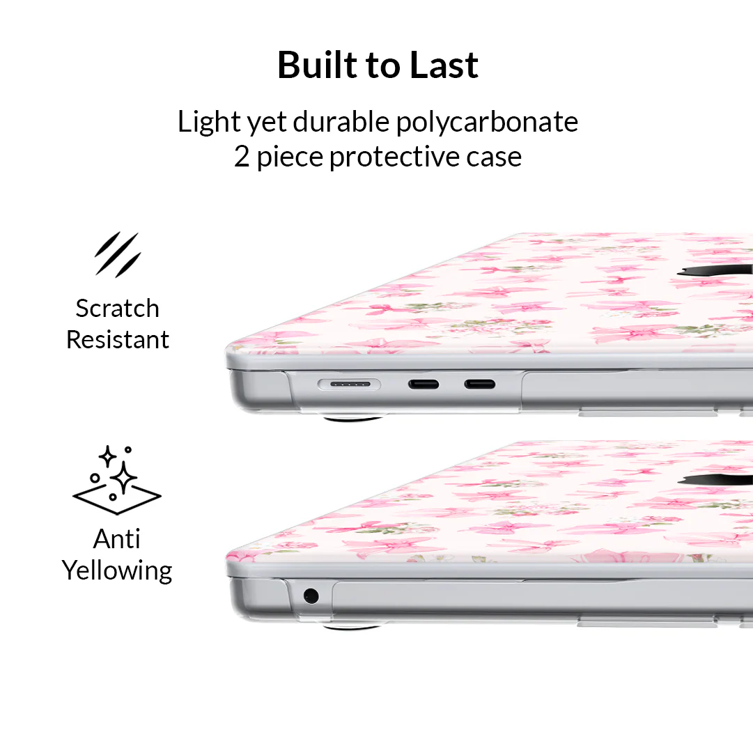 Posie Pink Bows MacBook Case - Image 28