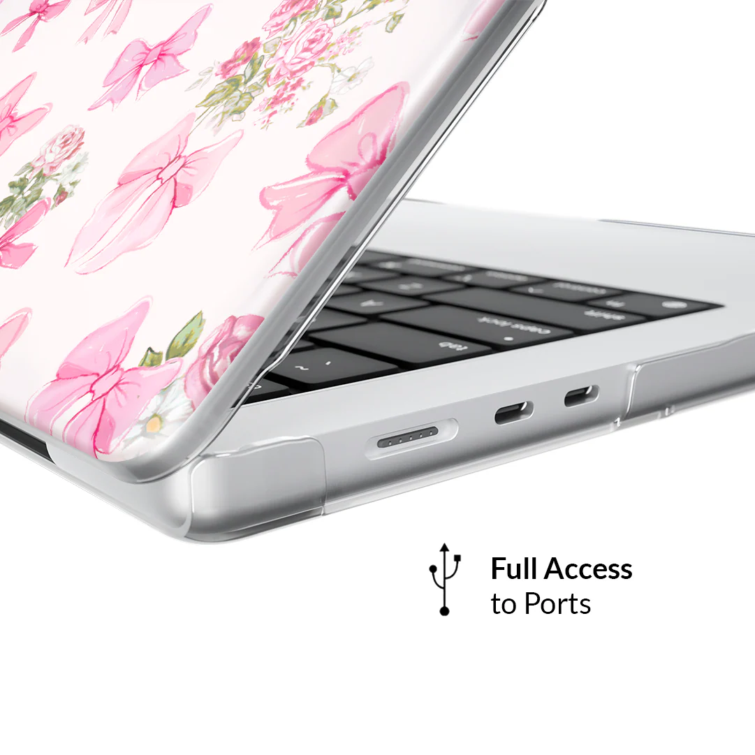 Posie Pink Bows MacBook Case - Image 3
