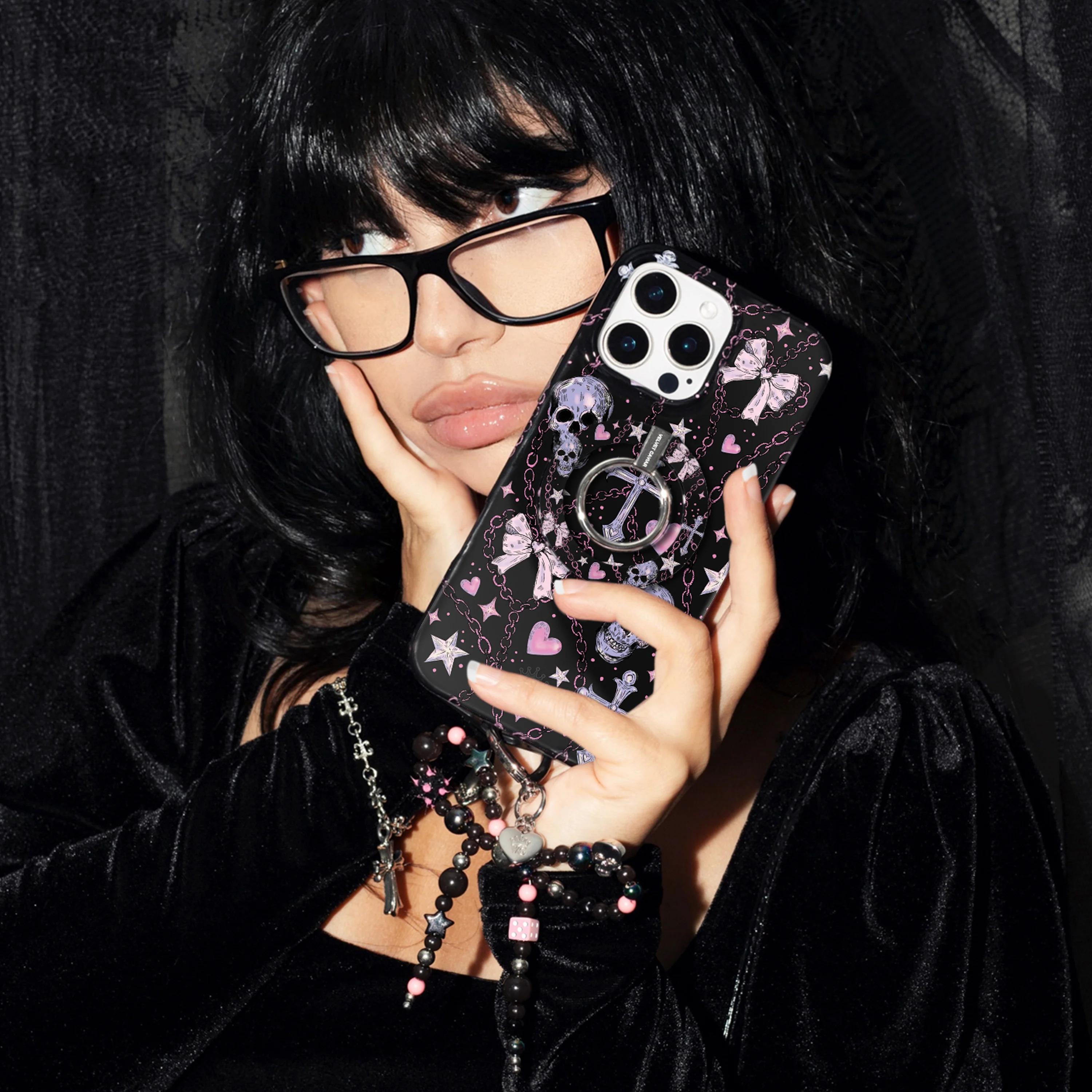 Pretty Punk Skulls MagSafe Grip Ring - Image 2
