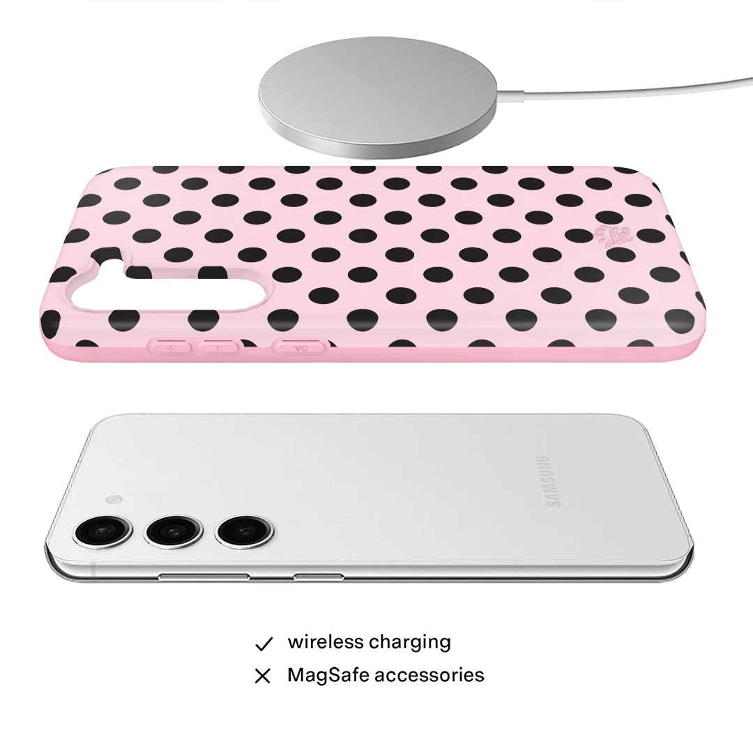 Princess Pink Polka Dot Samsung Case - Image 39