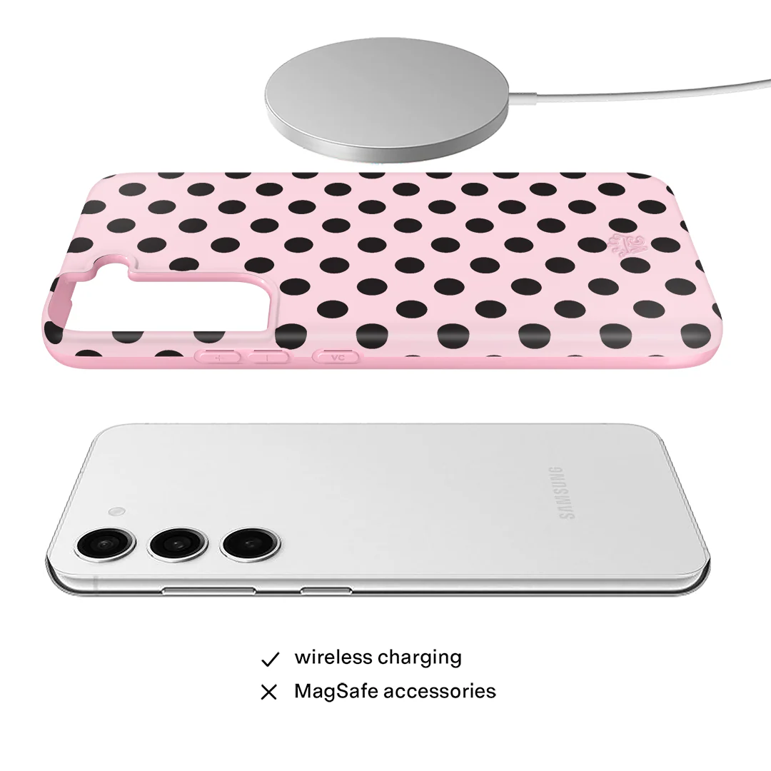 Princess Pink Polka Dot Samsung Case - Image 55