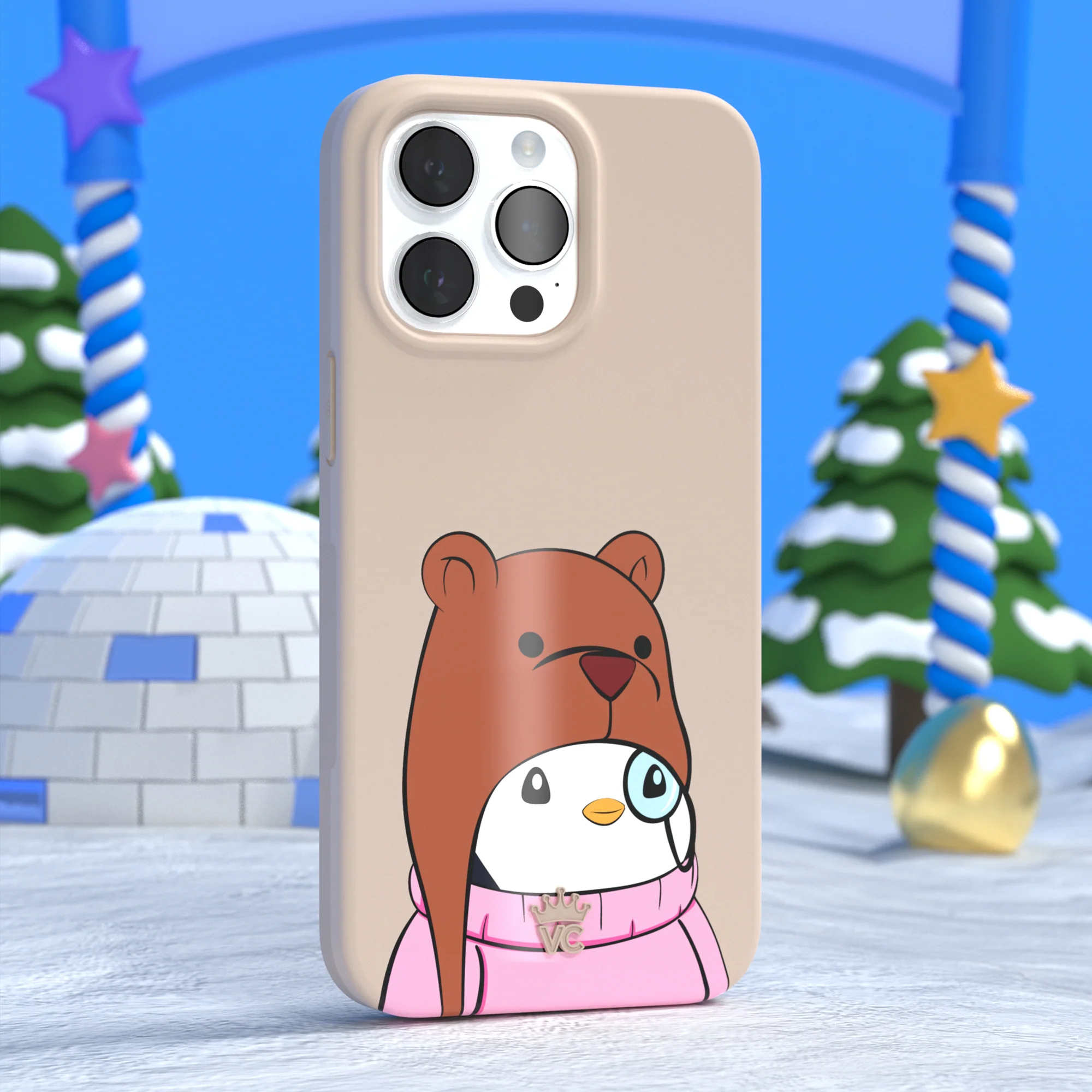 Pudgy Penguins Huddle Up iPhone Case - Image 86