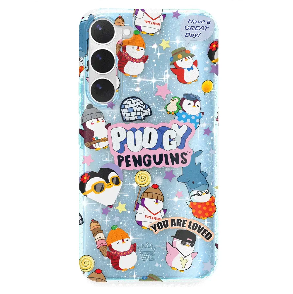 Pudgy Penguins Iceberg Glitter Samsung Case - Image 21