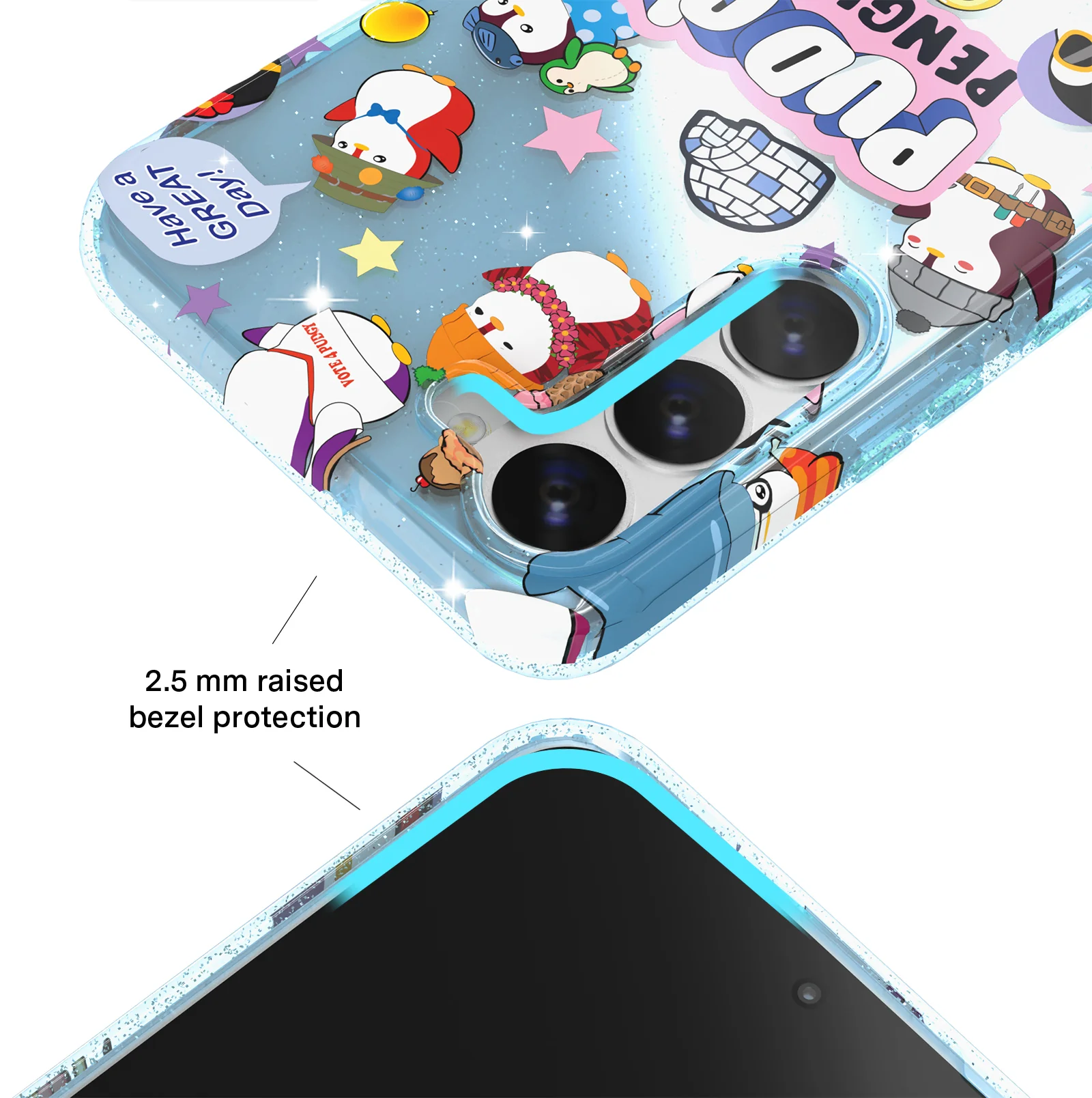 Pudgy Penguins Iceberg Glitter Samsung Case - Image 23