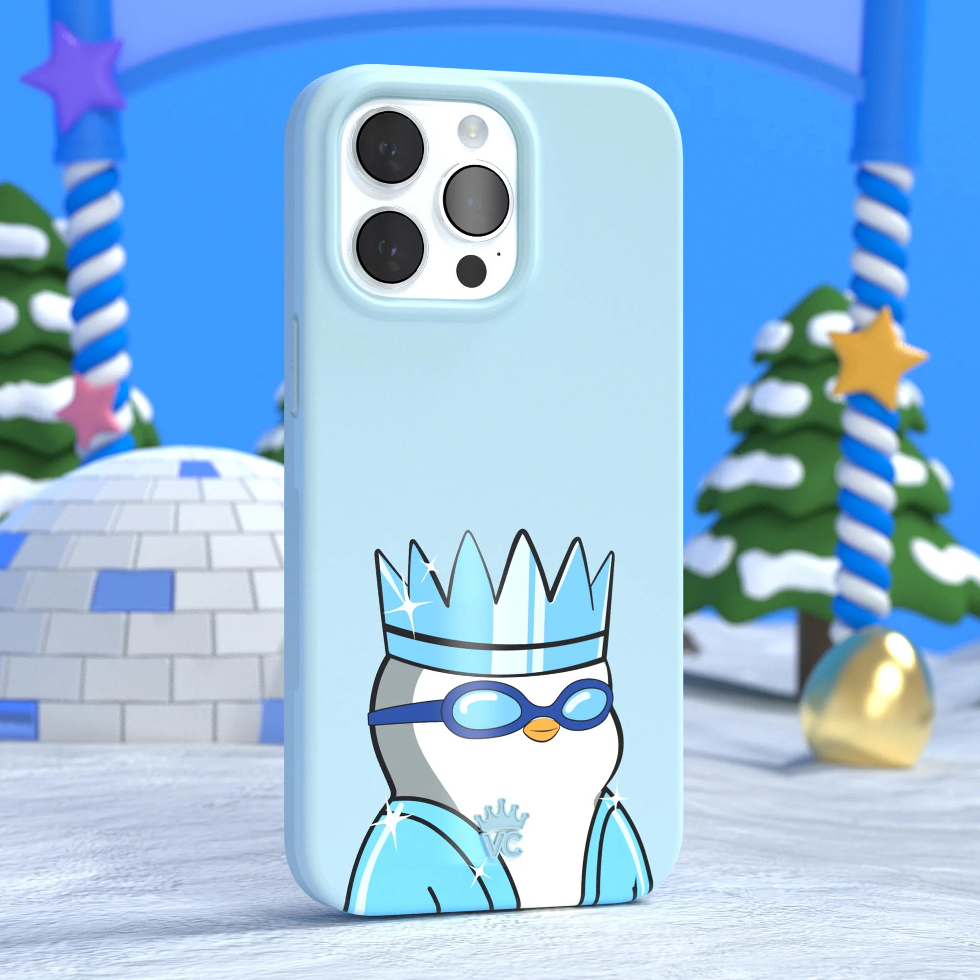 Pudgy Penguins Polar Blue iPhone Case - Image 74