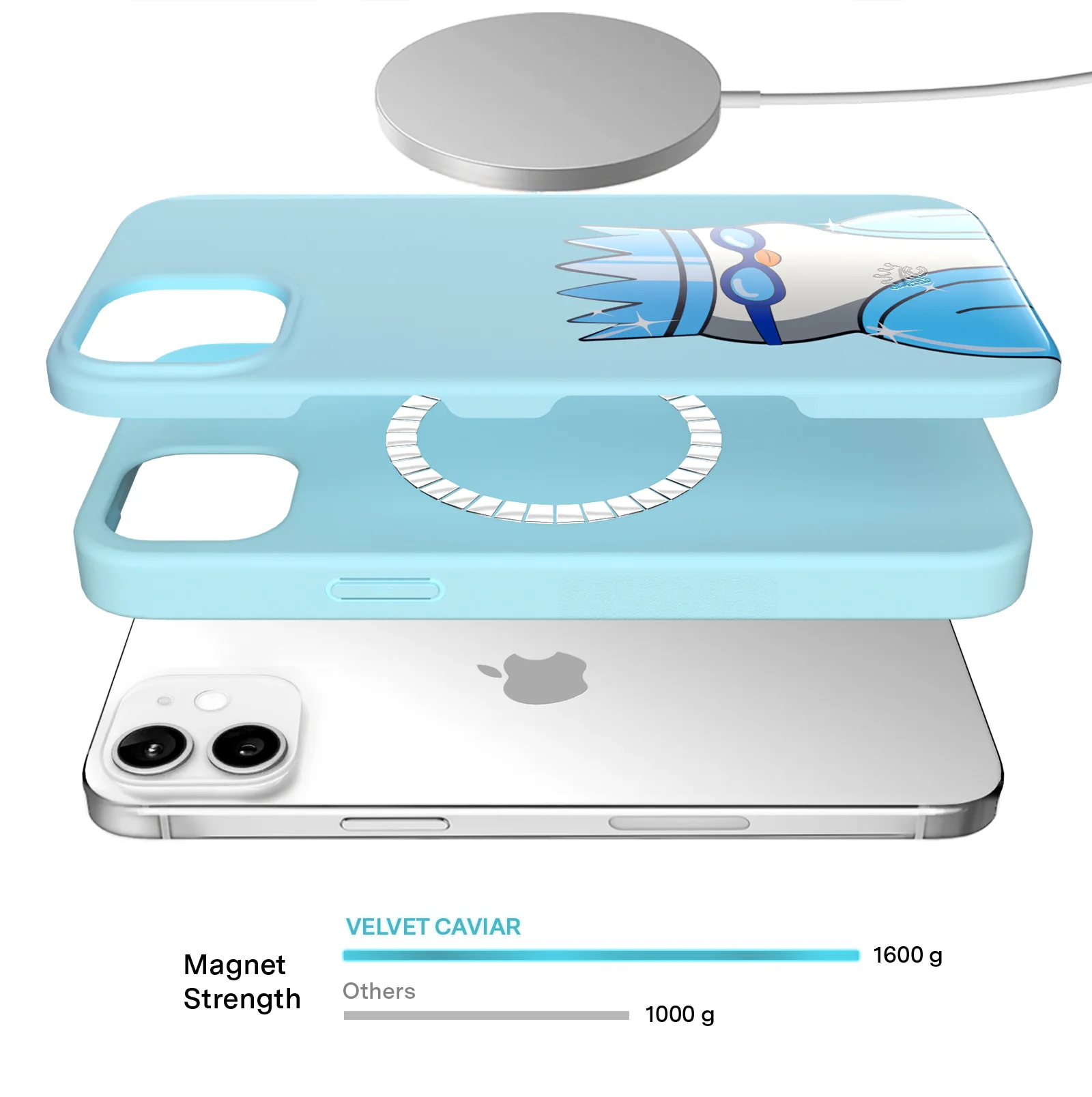 Pudgy Penguins Polar Blue iPhone Case - Image 82