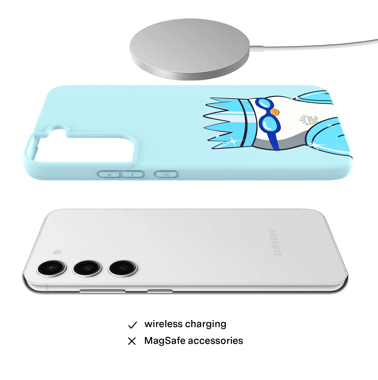 Pudgy Penguins Polar Blue Samsung Case - Image 64